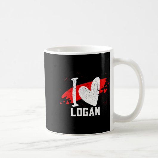I Love Logan I Heart Logan Koffiemok (Rechts)