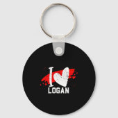 I Love Logan I Heart Logan Sleutelhanger (Voorkant)