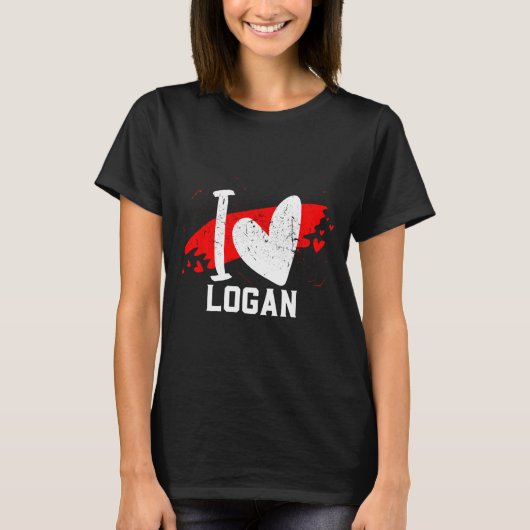 I Love Logan I Heart Logan  T-shirt (Voorkant)