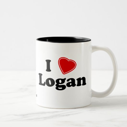 I Love Logan Tweekleurige Koffiemok (Rechts)