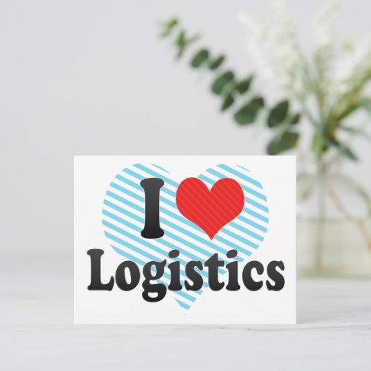 I Love Logistics Briefkaart (Staand voorkant)