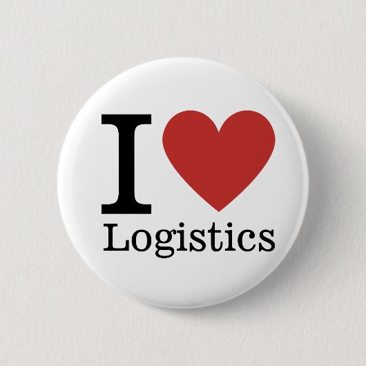 I ❤️ Love Logistics - Logistics Dept. - Pin Button (Voorkant)