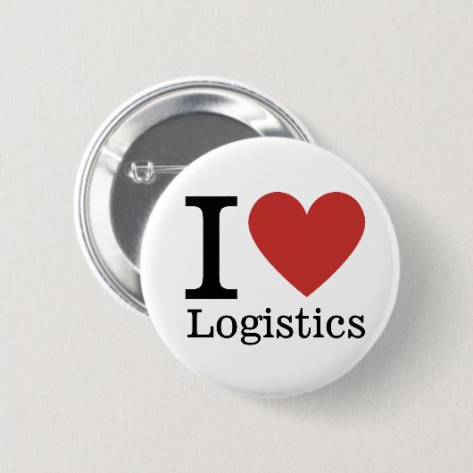 I ❤️ Love Logistics - Logistics Dept. - Pin Button (Voorkant /achterkant)