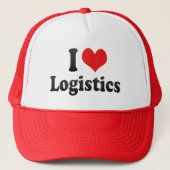 I Love Logistics Trucker Pet (Voorkant)