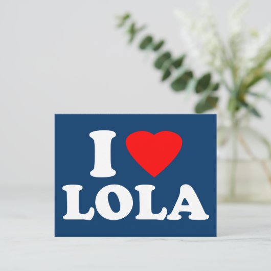 I Love Lola Briefkaart (Staand voorkant)
