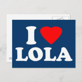I Love Lola Briefkaart (Voorkant / Achterkant)