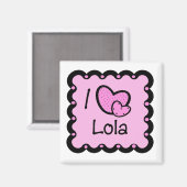 I Love Lola Cute T-Shirt Magneet (Voorkant / Achterkant)