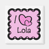 I Love Lola Cute T-Shirt Magneet (Voorkant)