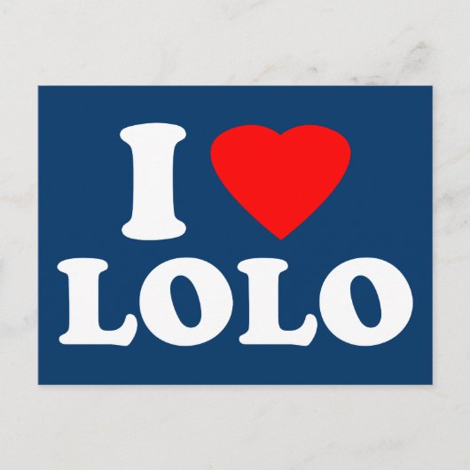 I Love Lolo Briefkaart (Voorkant)