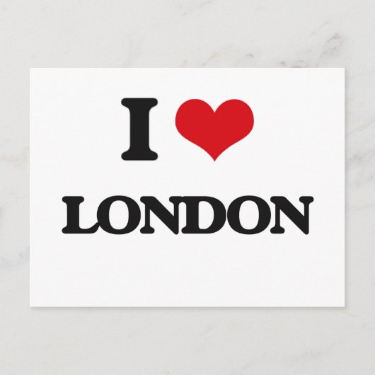 I Love London Briefkaart (Voorkant)