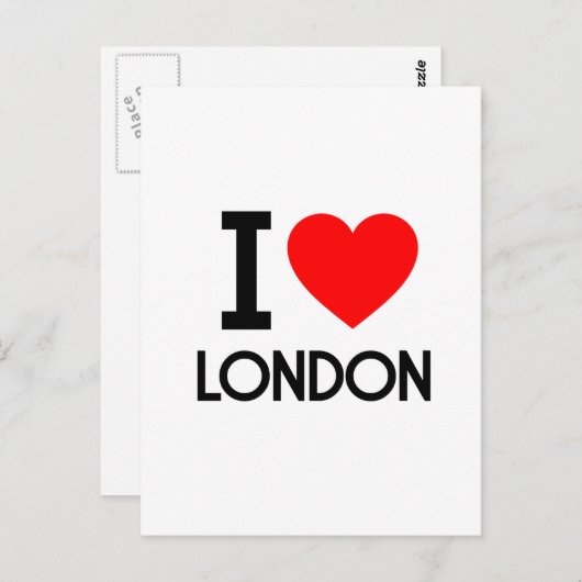 I Love London Briefkaart (Voorkant / Achterkant)
