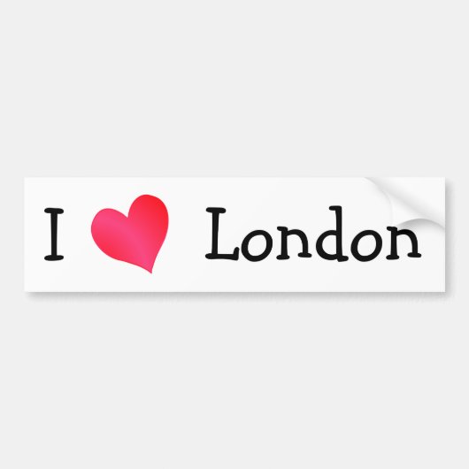 I Love London Bumpersticker (Voorkant)