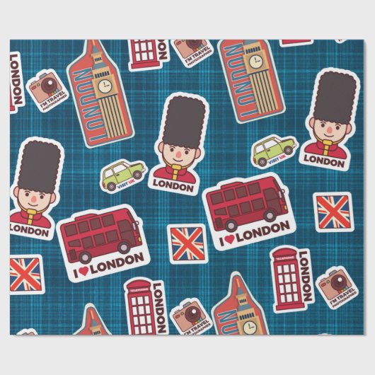 I Love London Cadeaupapier (Vlak)