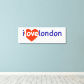 I Love London Canvas Afdruk (Insitu (Houten vloer))