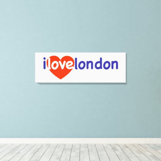 I Love London Canvas Afdruk (Insitu (Houten vloer))
