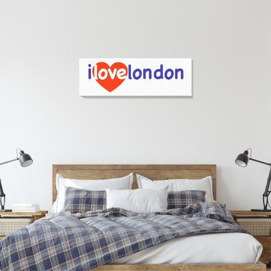 I Love London Canvas Afdruk (Insitu (Slaapkamer))