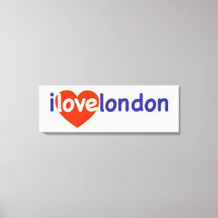 I Love London Canvas Afdruk