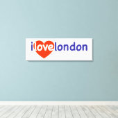 I Love London Canvas Afdruk (Insitu (Houten vloer))