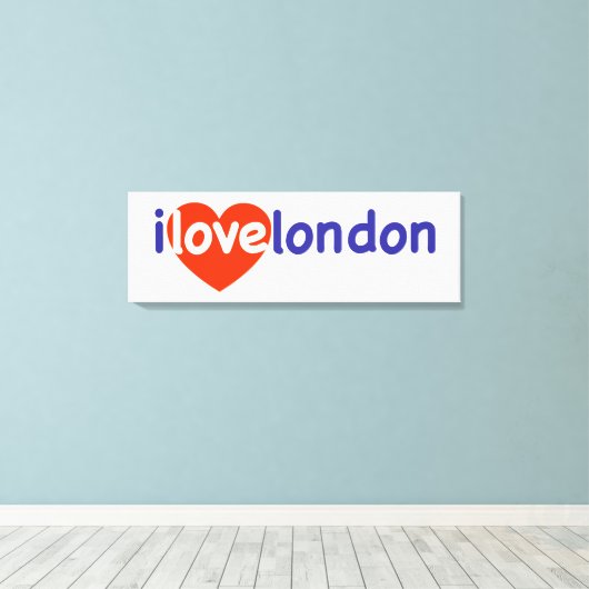 I Love London Canvas Afdruk (Insitu (Houten vloer))