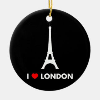 I Love London - Eiffel Tower kerstversiering Keramisch Ornament