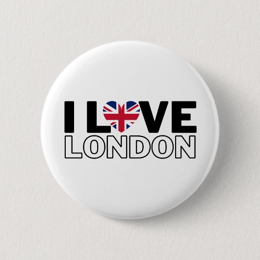 I LOVE LONDON - For real Londoners. Ronde Button 5,7 Cm (Voorkant)