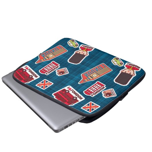 I Love London Laptop Sleeve (Voorkant onderkant)