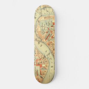I Love London - Old  Map River Thames Persoonlijk Skateboard