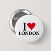 I LOVE LONDON on white.png Ronde Button 5,7 Cm (Voorkant /achterkant)