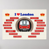 I Love London Poster (Voorkant)