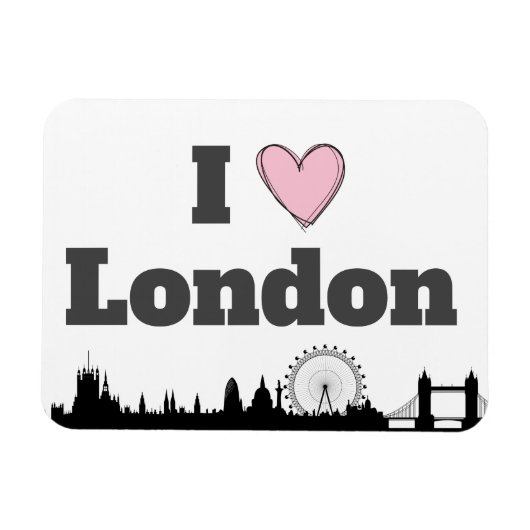 I Love London Skyline Magneet (Horizontaal)