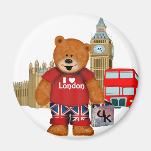 I Love London-Teddy Bear Magneet