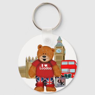 I Love London-Teddy Bear Sleutelhanger