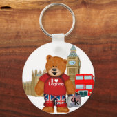 I Love London-Teddy Bear Sleutelhanger (Voorkant)
