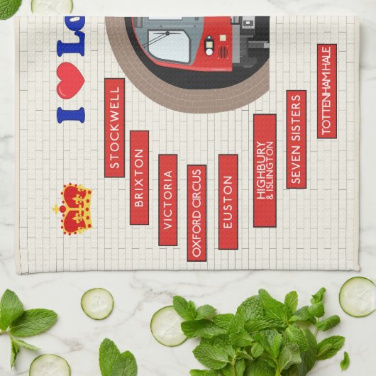 I Love London Theedoek (Gevouwen)