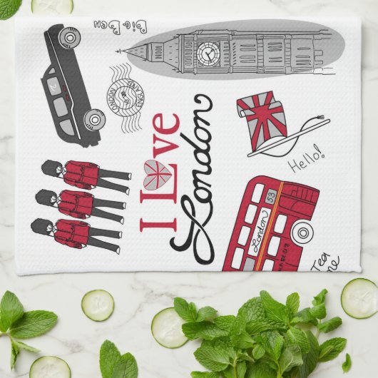 I Love London Theedoek (Gevouwen)