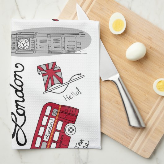 I Love London Theedoek (Quarter Fold)