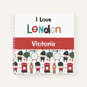 I Love London Theme Name Sketch Notitieboek