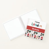 I Love London Theme Name Sketch Notitieboek (Binnen)