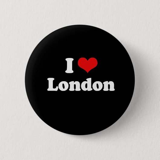 I Love London Tshirt White Tshirt Ronde Button 5,7 Cm (Voorkant)