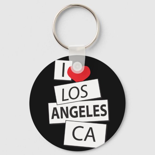 I Love Los Angeles CA Sleutelhanger (Voorkant)
