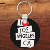 I Love Los Angeles CA Sleutelhanger (Voorkant)