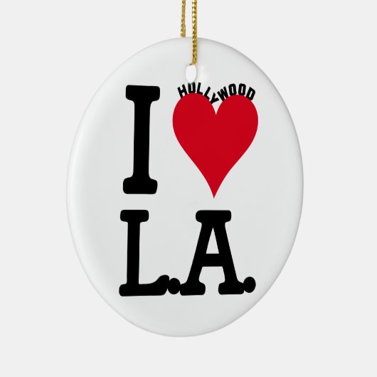 I LOVE LOS ANGELES KERAMISCH ORNAMENT (Rechts)