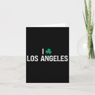 I Love Los Angeles Shamrock Klaver St. Patrick's D Kaart