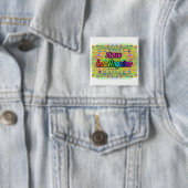 I Love Los Angeles Smile Bright button (In situ)
