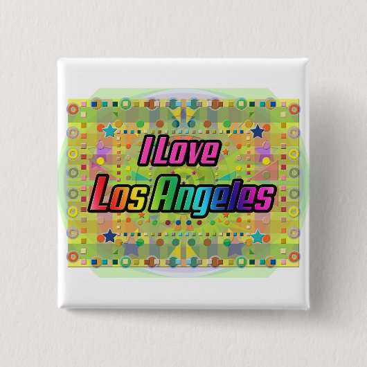 I Love Los Angeles Smile Bright button (Voorkant)