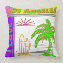 "I LOVE Los Angeles" Sun Palm Tree & Surfer#2 Kuss