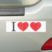 I Love Love Bumpersticker (Op auto)