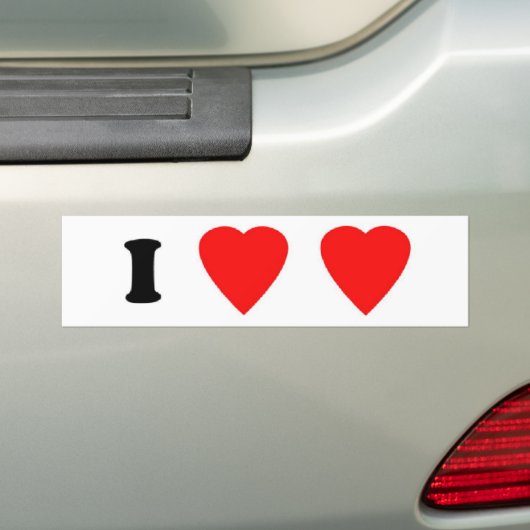 I Love Love Bumpersticker (Op auto)
