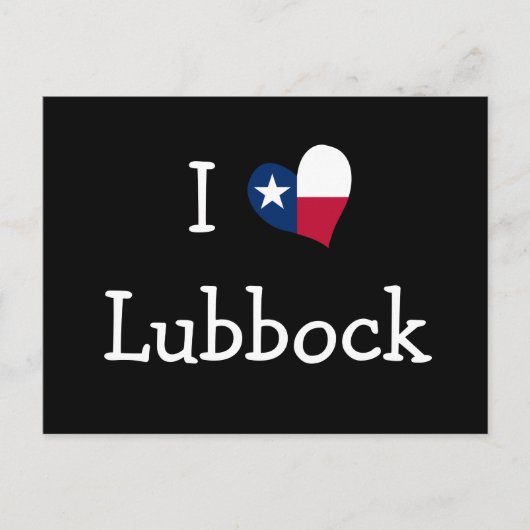 I Love Lubbock Texas Briefkaart (Voorkant)