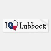 I Love Lubbock Texas Bumpersticker (Voorkant)